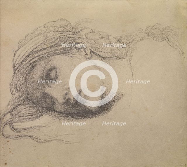The Briar Rose Series - Study of a Sleeping Maiden for 'The Garden Court', c1880s, (20th Century). Creator: Unknown.