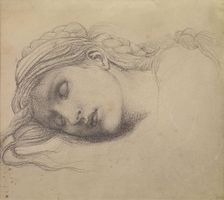 The Briar Rose Series - Study of a Sleeping Maiden for The Garden Court c1880s, (20th Century). Creator: Unknown