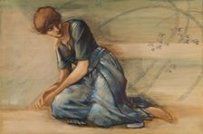 The Briar Rose Series - Study for The Garden Court 1889. Creator: Sir Edward Coley Burne-Jones