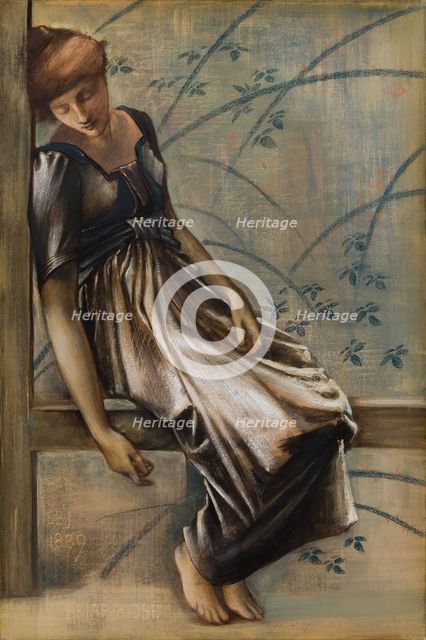 The Briar Rose Series - Study for 'The Garden Court', 1889. Creator: Sir Edward Coley Burne-Jones.