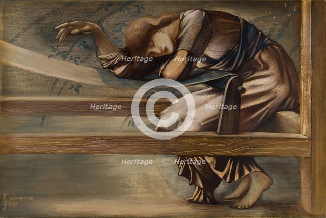 The Briar Rose Series - Study for 'The Garden Court', 1889. Creator: Sir Edward Coley Burne-Jones.