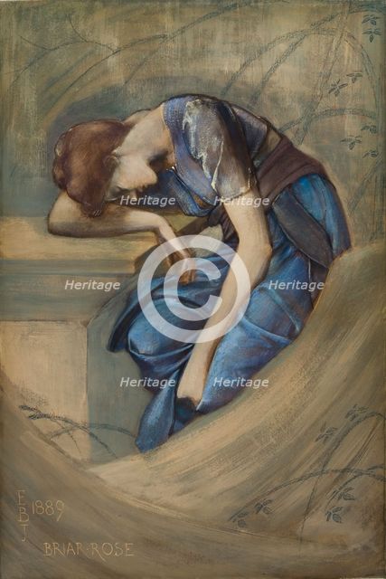 The Briar Rose Series - Study for 'The Garden Court', 1889. Creator: Sir Edward Coley Burne-Jones.