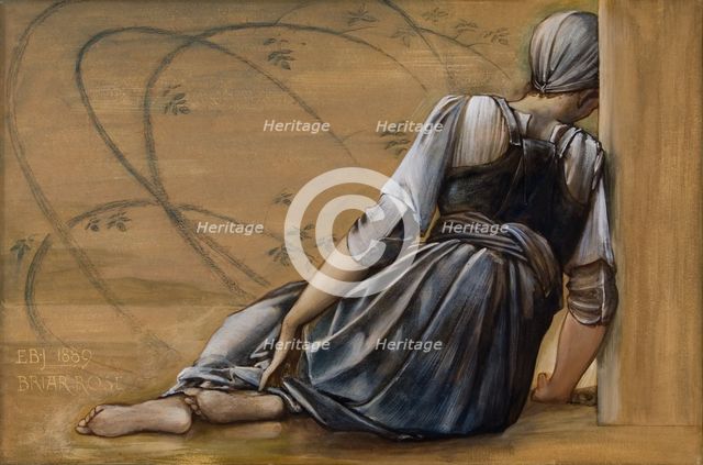 The Briar Rose Series - Study for 'The Garden Court', 1889. Creator: Sir Edward Coley Burne-Jones.