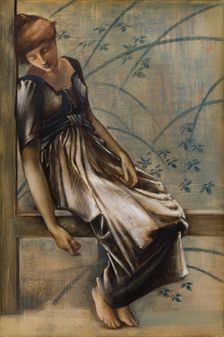 The Briar Rose Series - Study for The Garden Court 1889. Creator: Sir Edward Coley Burne-Jones