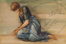 The Briar Rose Series - Study for The Garden Court 1889. Creator: Sir Edward Coley Burne-Jones