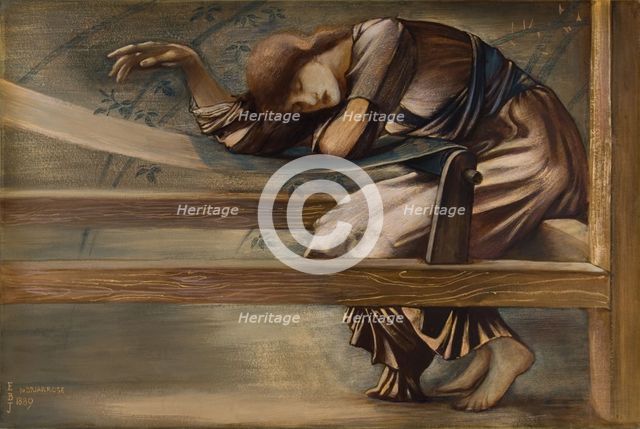 The Briar Rose Series - Study for 'The Garden Court', 1889. Creator: Sir Edward Coley Burne-Jones.