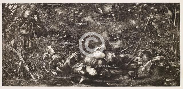 The Briar Rose Series - The Knight Enters the Briar wood (I), c1870s, (1900). Creator: Unknown.