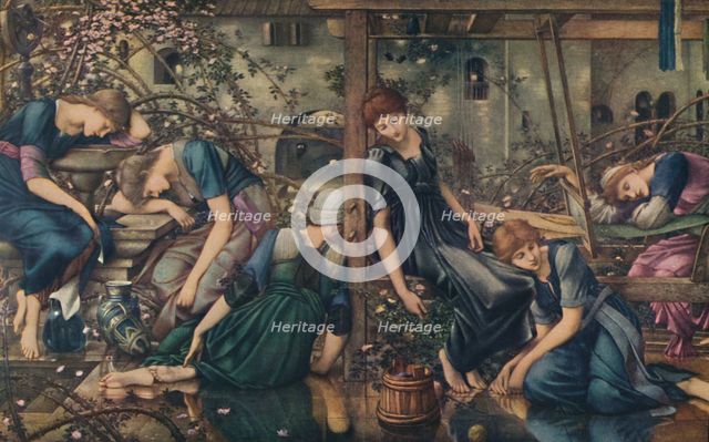 'The Briar Rose; The Garden Court', c1890, (1922). Creator: Sir Edward Coley Burne-Jones.
