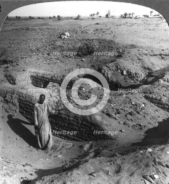 'The brick store chambers of Pithom, built by Hebrew bondsmen, Egypt', 1905.Artist: Underwood & Underwood