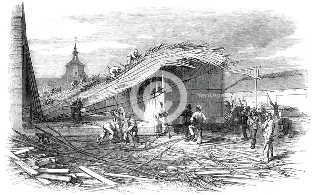 The Bricklayers' Arms Railway Station, after the Late Accident, 1850. Creator: Unknown.