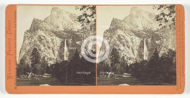 The Bridal Veil, 900 ft., Yosemite, 1861/76. Creator: Carleton Emmons Watkins.