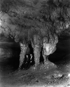 "The Bridal Altar" (stalactites), Mammoth Cave, Edmondson County, Kentucky, c1891. Creator: Frances Benjamin Johnston