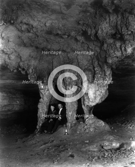 "The Bridal Altar" (stalactites), Mammoth Cave, Edmondson County, Kentucky, c1891. Creator: Frances Benjamin Johnston.