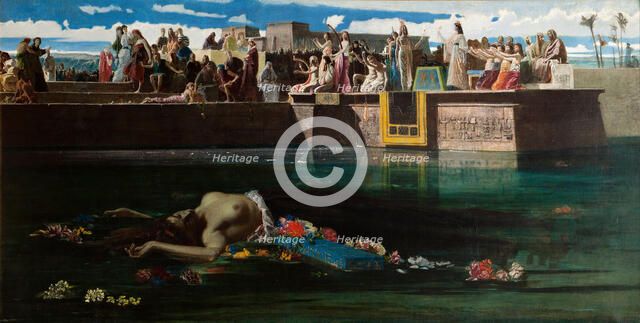 The Bride of the Nile (The Sacrifice of a Virgin to the Nile), 1865. Creator: Faruffini, Federico (1831-1869).