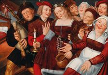 The bride being led to the bridal bed. Creator: Massys (Matsys), Jan (1510-1575)