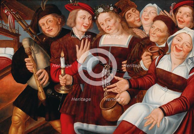 The bride being led to the bridal bed. Creator: Massys (Matsys), Jan (1510-1575).