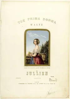 The Bride, cover for The Prima Donna Waltz sheet music, 1850. Creator: George Baxter