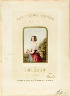 The Bride, cover for The Prima Donna Waltz sheet music, 1850. Creator: George Baxter