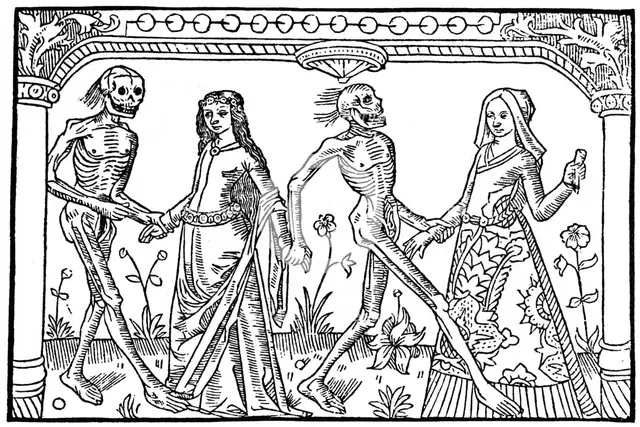 The Bride, the Daughter of Joy and their dead Selves, 1486 (1964). Artist: Anon