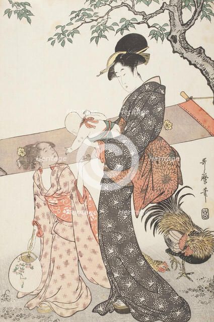 The Bridge Tsutenkyo, Kyoto (image 1 of 2) Arai-bari (image 1 of 3), before 1806. Creator: Kitagawa Utamaro.