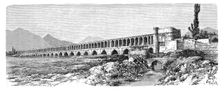 The bridge across the Zendeh-Rud, Isfahan, Iran, 1895