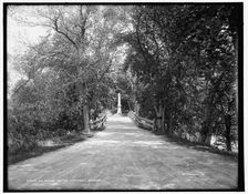 The Bridge and the monument, Concord, between 1890 and 1901. Creator: Unknown