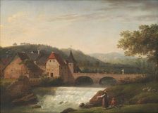 The Bridge and the Waterfall at Dornach, Switzerland, 1791. Creator: Jens Juel