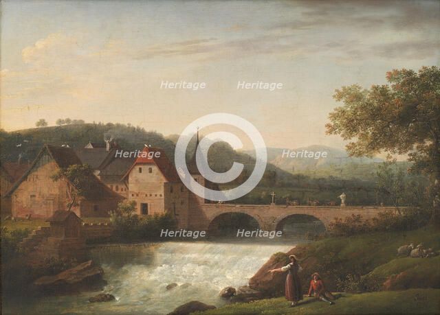 The Bridge and the Waterfall at Dornach, Switzerland, 1791. Creator: Jens Juel.