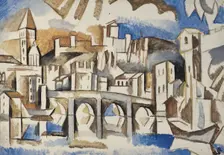 The Bridge. Artist: Baranov-Rossiné, Vladimir Davidovich (1888-1942)