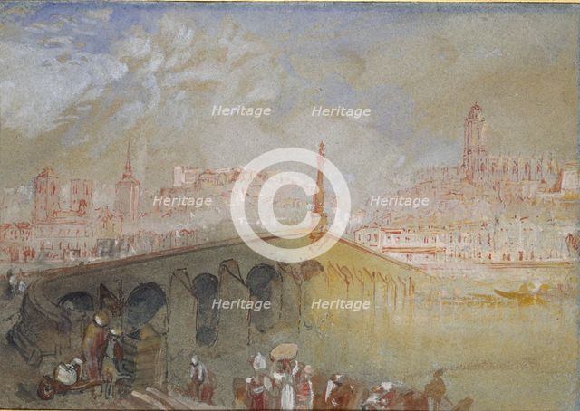 The Bridge at Blois: Fog Clearing, 1826-1830. Artist: JMW Turner.