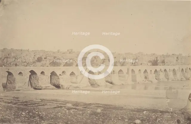 [The Bridge at Dizfoul], 1840s-60s. Creator: Possibly by Luigi Pesce.