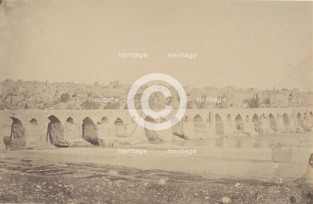 [The Bridge at Dizfoul], 1840s-60s. Creator: Possibly by Luigi Pesce.