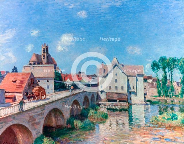 'The Bridge at Moret', 1893. Artist: Alfred Sisley