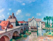 The Bridge at Moret 1893. Artist: Alfred Sisley