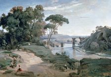 The Bridge at Narni 1827. Artist: Jean-Baptiste-Camille Corot