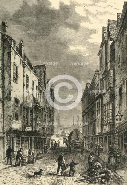 'The Bridge-Foot, Southwark, in 1810', (c1878). Creator: Unknown.