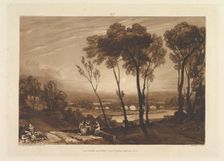 The Bridge in Middle Distance (Liber Studiorum, part III, plate 13), June 10, 1808. Creator: JMW Turner
