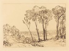 The Bridge in Middle Distance, published 1808. Creator: JMW Turner