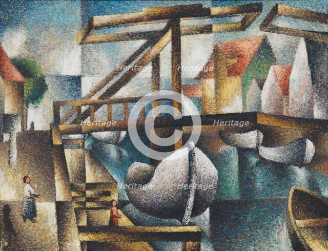 The bridge in Rügenwaldermuende , 1925. Creator: Segal, Arthur (1875-1944).