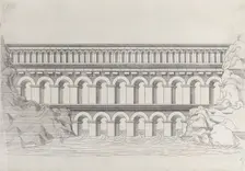 The Bridge of the Gal (Gard), 1545. Creator: Jacques Androuet Du Cerceau