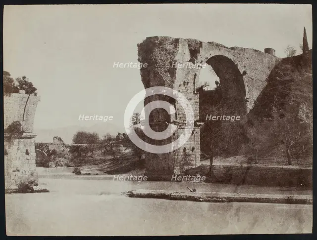 The Bridge of Augustus at Narni, 1850s. Creator: Unknown.