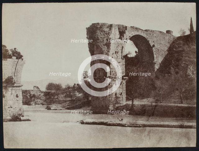 The Bridge of Augustus at Narni, 1850s. Creator: Unknown.