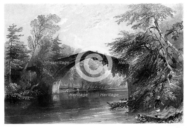 The Bridge of Doon, Ayrshire, 1838.Artist: GK Richards