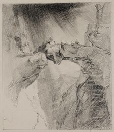 The Bridge of Fear, 1827. Creator: Thomas Cole