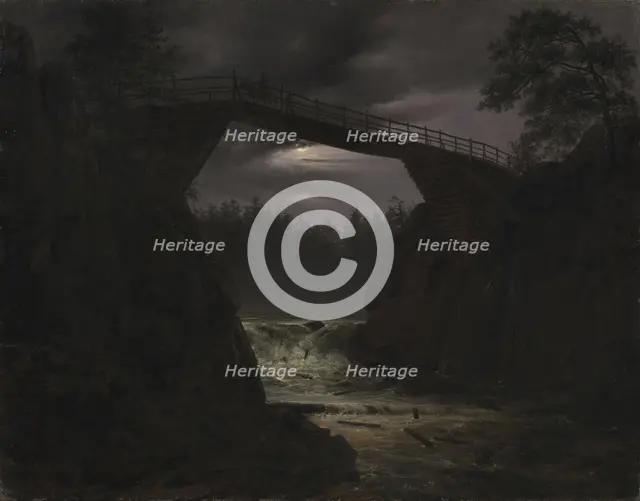 The Bridge of Hauge outside Arendal, 1829. Creator: Thomas Fearnley.