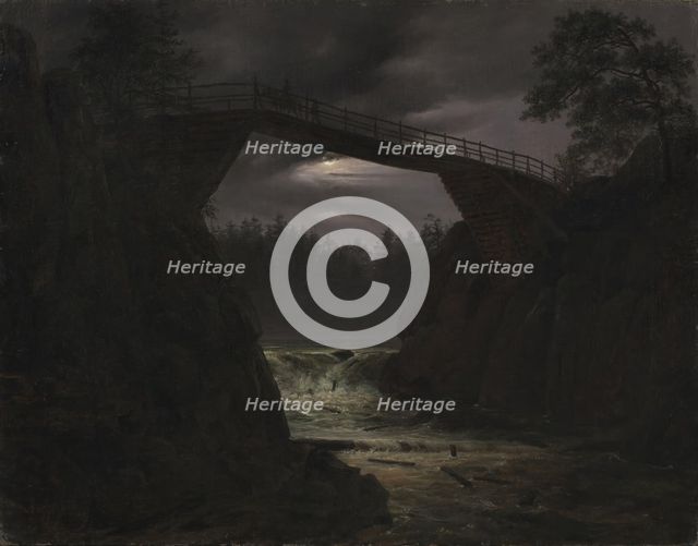 The Bridge of Hauge outside Arendal, 1829. Creator: Thomas Fearnley.