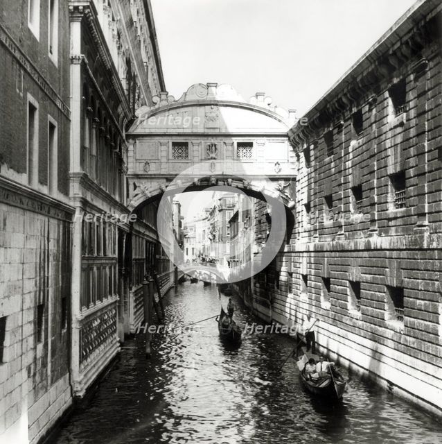 The Bridge of Sighs, Venice, Italy, c1955.  Creator: Arthur Charles Kirby Ware.