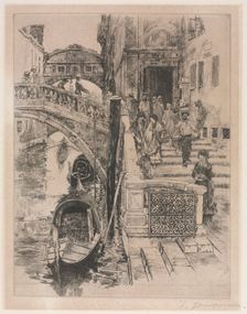 The Bridge of Sighs (second plate), 1885. Creator: Frank Duveneck (American, 1848-1919); Robert Dunthorne