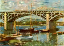 The Bridge Over the Seine at Argenteuil 1874, (1937). Creator: Claude Monet