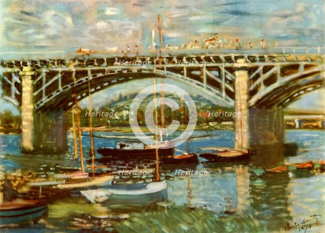 'The Bridge Over the Seine at Argenteuil', 1874, (1937). Creator: Claude Monet.